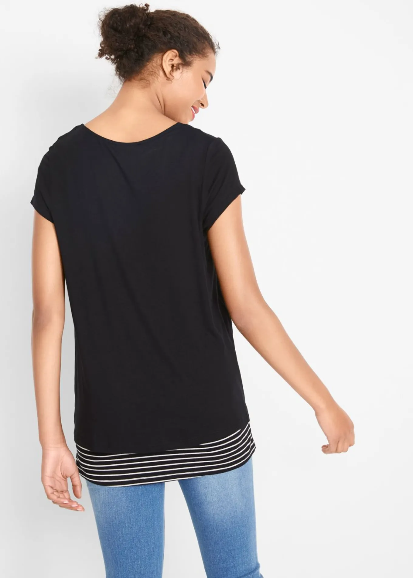 Camiseta premamá y de lactancia 2 en 1 de viscosa