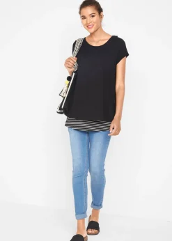 Camiseta premamá y de lactancia 2 en 1 de viscosa