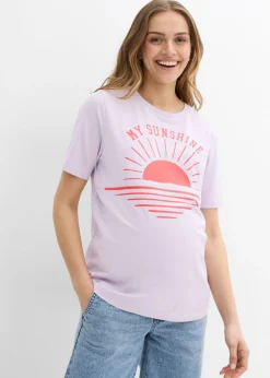 Camiseta premamá y de lactancia 2 en 1 de algodón orgánico