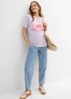 Camiseta premamá y de lactancia 2 en 1 de algodón orgánico
