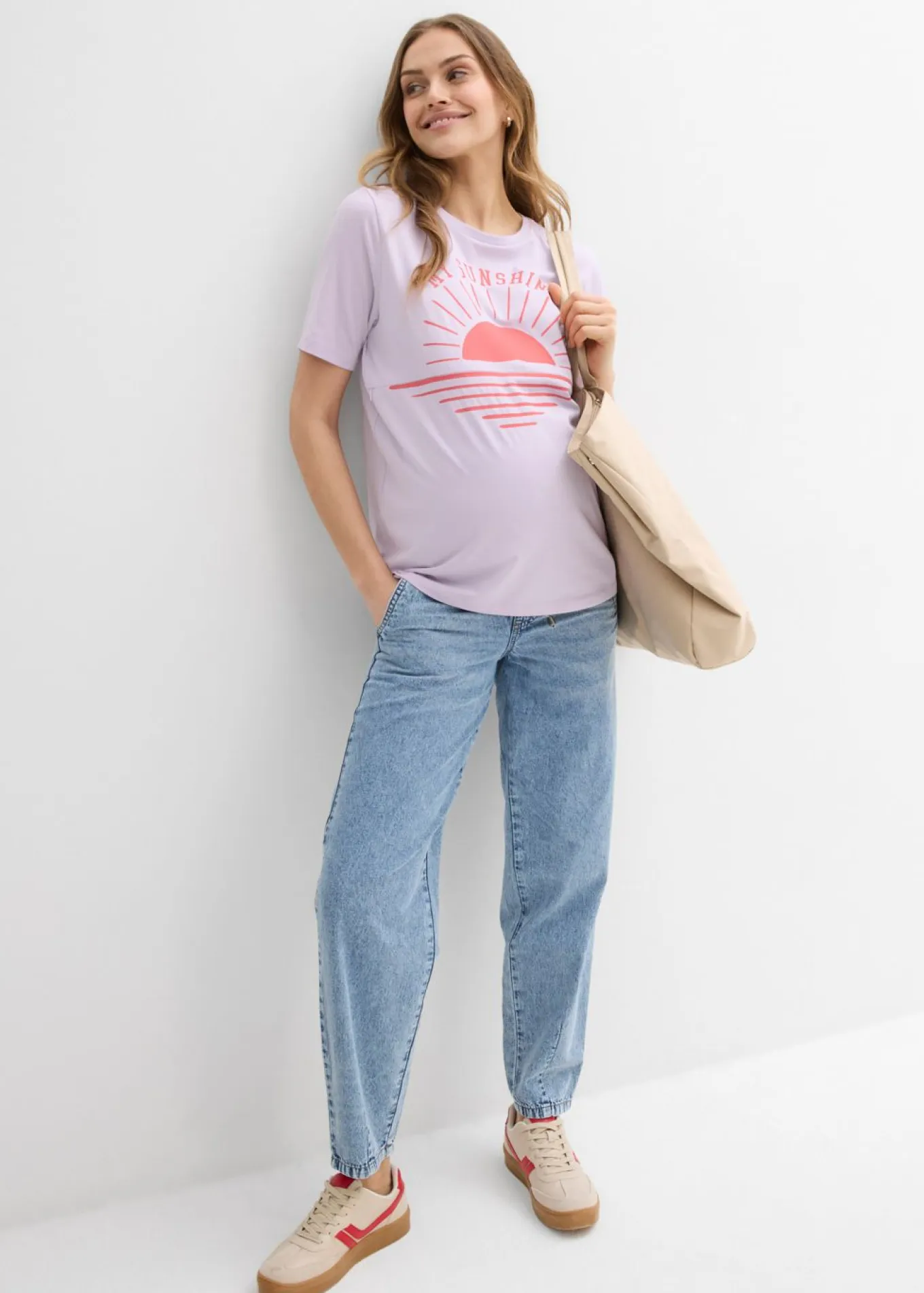 Camiseta premamá y de lactancia 2 en 1 de algodón orgánico