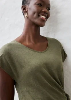 Camiseta sin mangas de lino puro