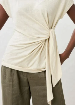 Camiseta sin mangas de lino puro