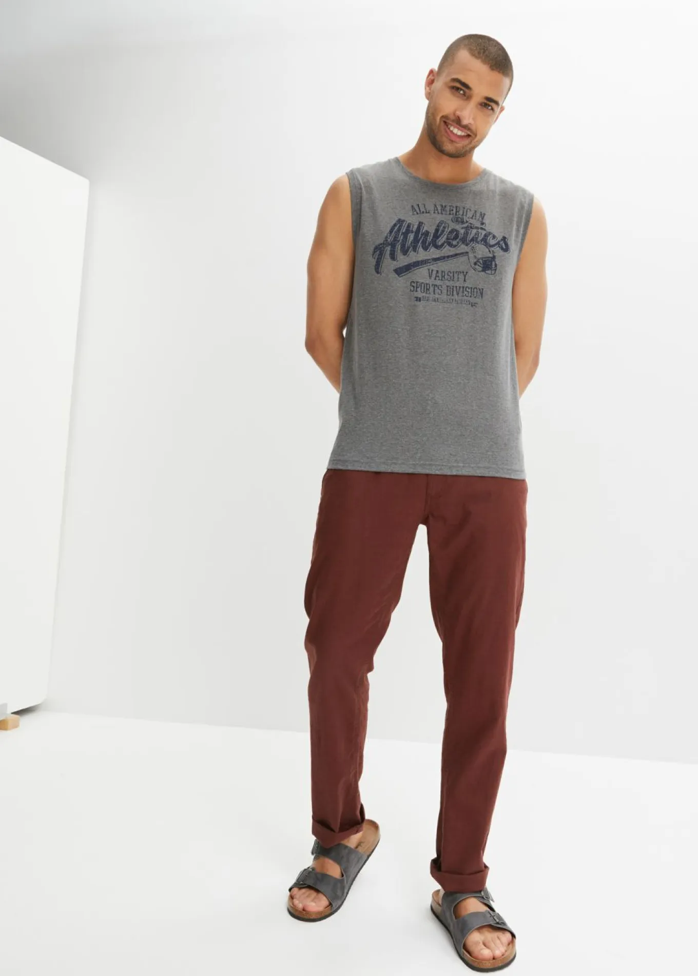 Camiseta sin mangas (2 unidades) de algodón puro
