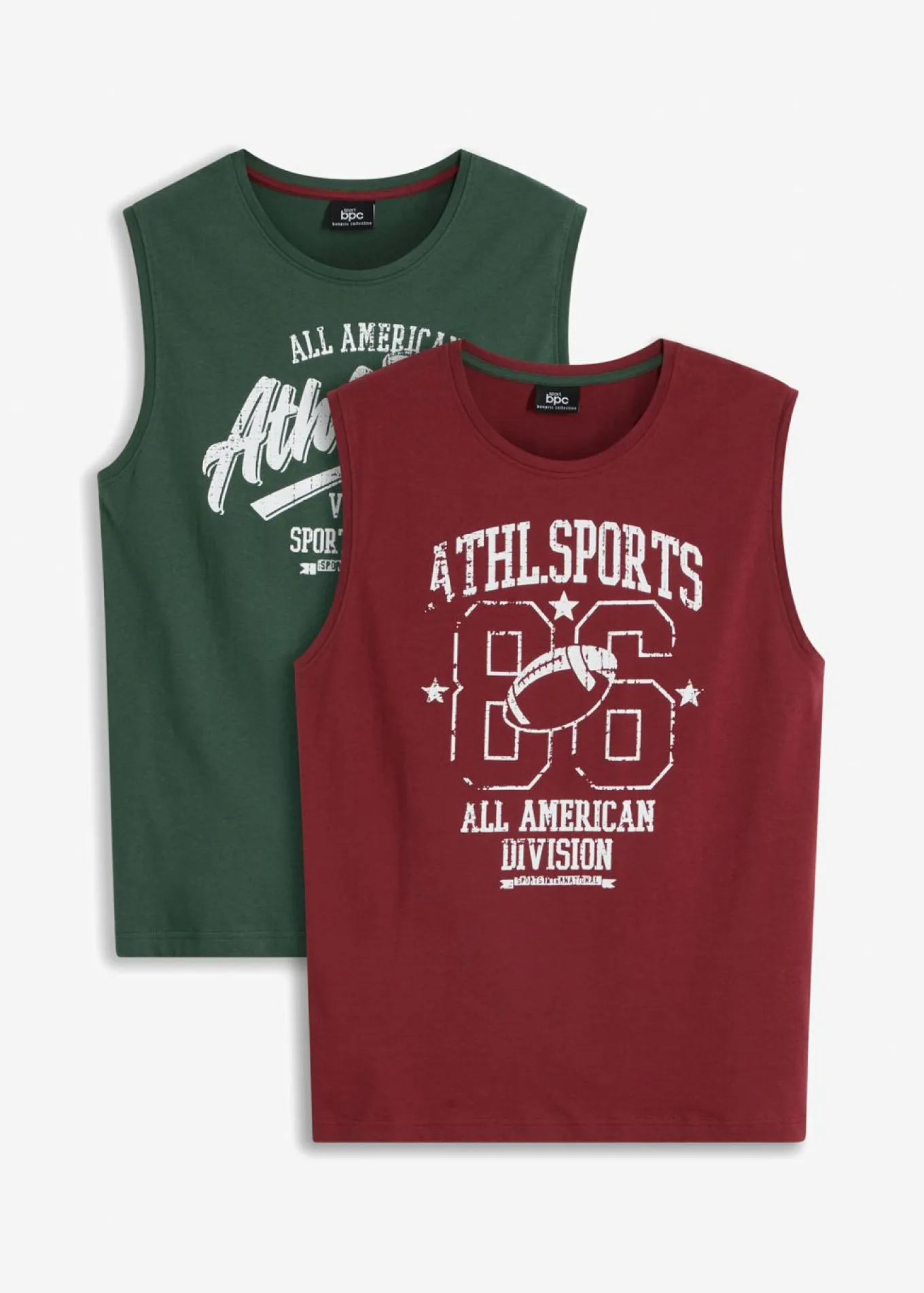Camiseta sin mangas (2 unidades) de algodón puro