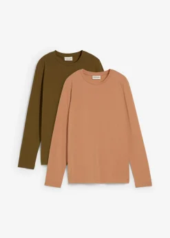 Camiseta slim fit con algodón orgánico puro (2 unidades)