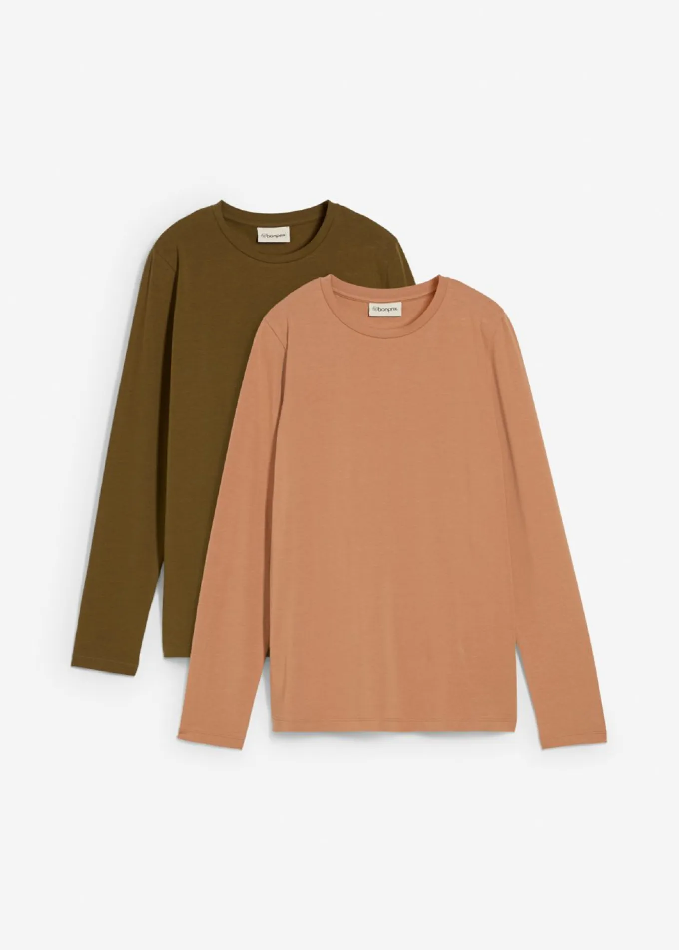 Camiseta slim fit con algodón orgánico puro (2 unidades)