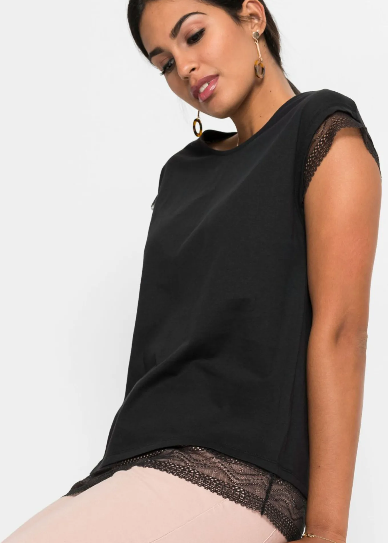 Camiseta tipo boxy de algodón