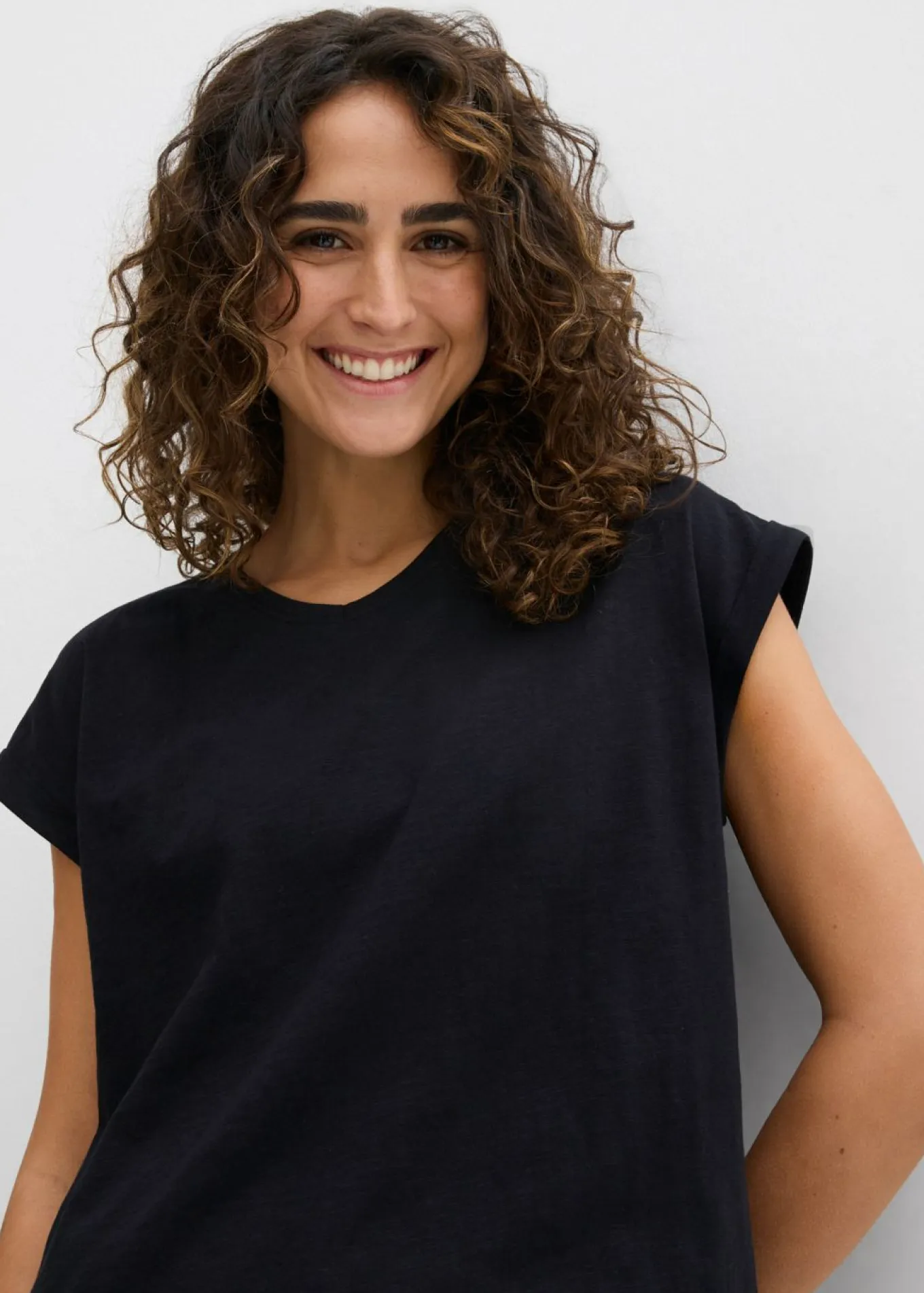Camiseta tipo boxy de algodón orgánico puro