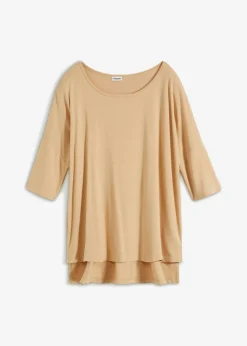 Camiseta tipo boxy de mezcla de viscosa suave