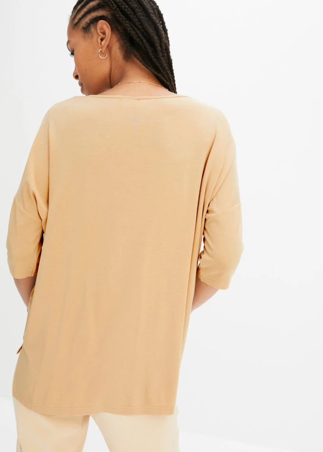 Camiseta tipo boxy de mezcla de viscosa suave