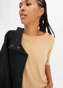 Camiseta tipo boxy de mezcla de viscosa suave