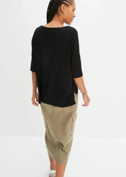 Camiseta tipo boxy de mezcla de viscosa suave