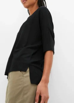 Camiseta tipo boxy de mezcla de viscosa suave