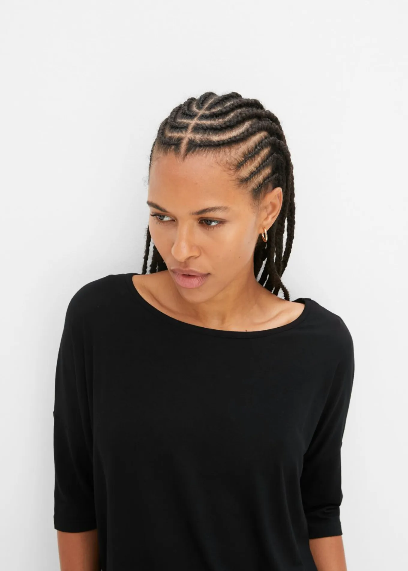 Camiseta tipo boxy de mezcla de viscosa suave