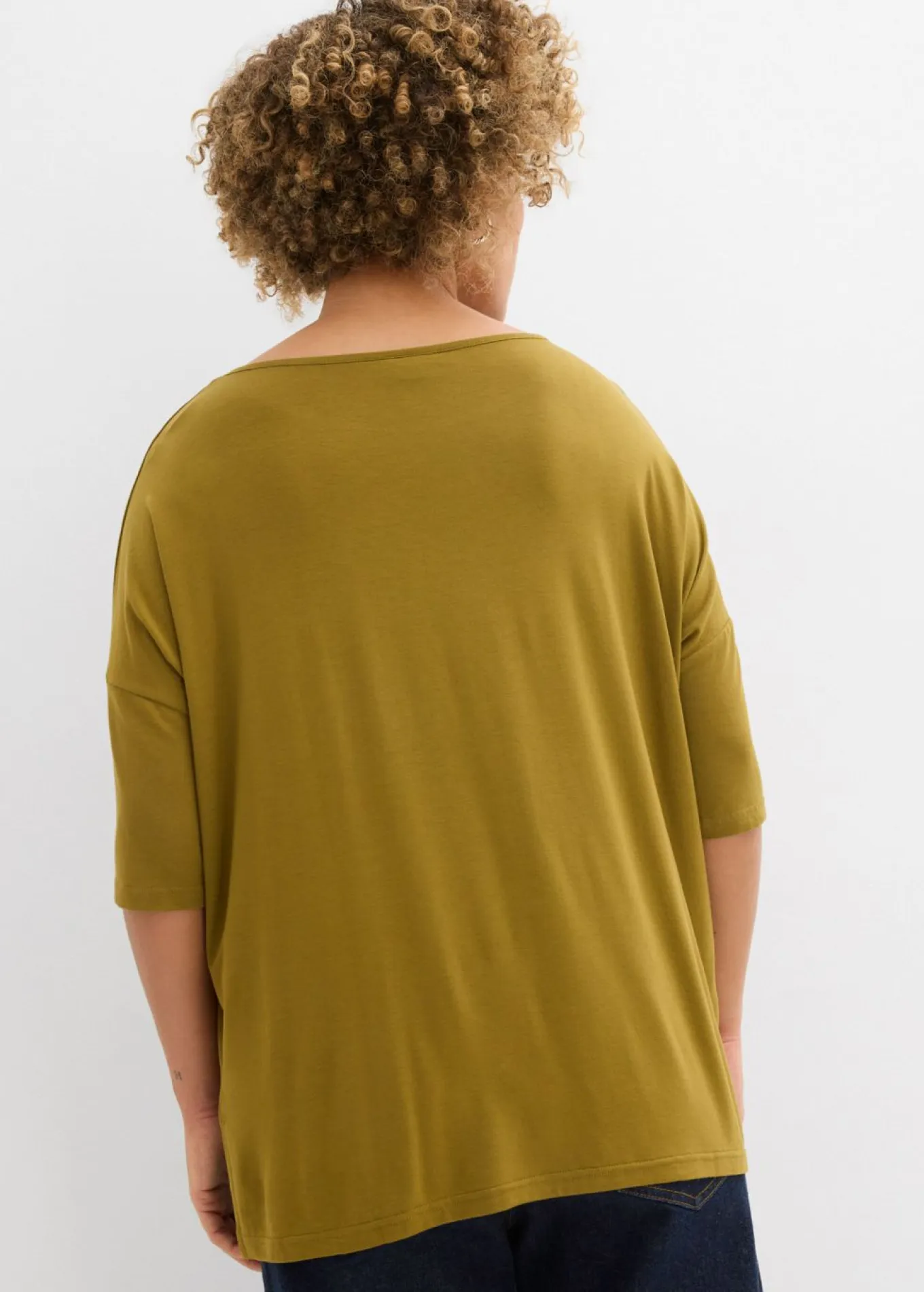 Camiseta tipo boxy de mezcla de viscosa suave