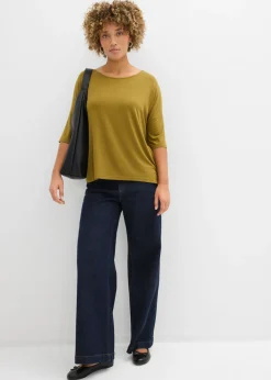 Camiseta tipo boxy de mezcla de viscosa suave