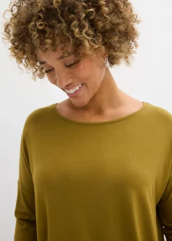 Camiseta tipo boxy de mezcla de viscosa suave