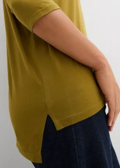 Camiseta tipo boxy de mezcla de viscosa suave