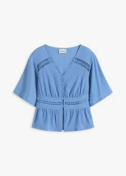 Camiseta tipo túnica con encaje