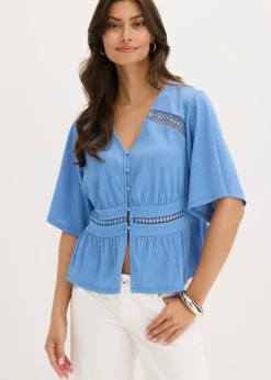 Camiseta tipo túnica con encaje