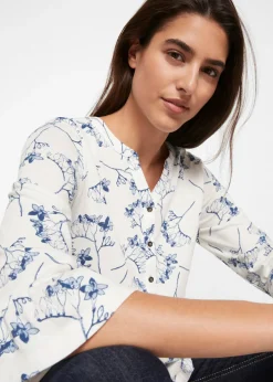 Camiseta tipo túnica con mangas 3/4