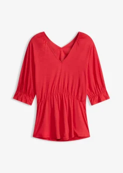 Camiseta tipo túnica en mezcla de viscosa
