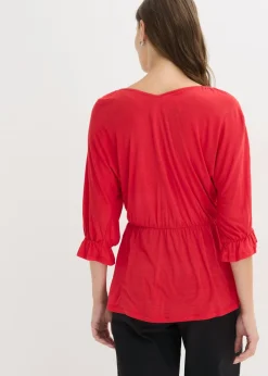 Camiseta tipo túnica en mezcla de viscosa