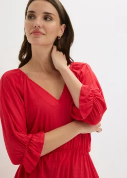 Camiseta tipo túnica en mezcla de viscosa