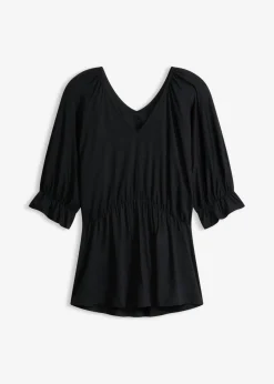 Camiseta tipo túnica en mezcla de viscosa