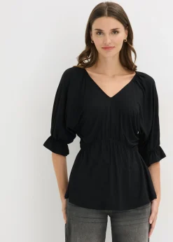 Camiseta tipo túnica en mezcla de viscosa