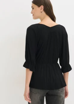 Camiseta tipo túnica en mezcla de viscosa