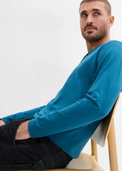 Camiseta (2 unidades) de algodón orgánico puro con manga larga y cuello henley