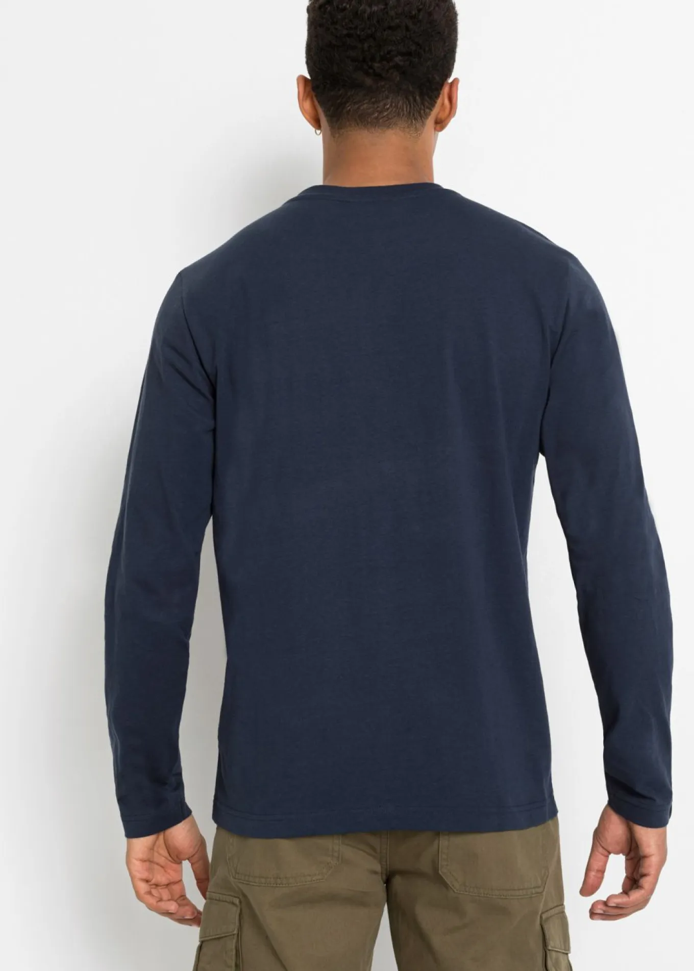 Camiseta (2 unidades) de algodón orgánico puro con manga larga y cuello henley