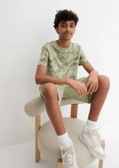 Camiseta y bermudas de algodón orgánico (conjunto de 2 piezas)