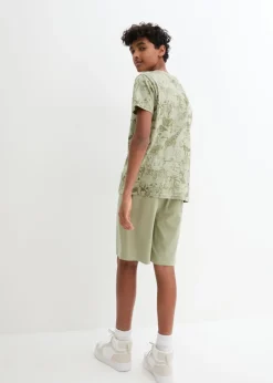Camiseta y bermudas de algodón orgánico (conjunto de 2 piezas)