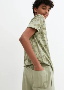 Camiseta y bermudas de algodón orgánico (conjunto de 2 piezas)