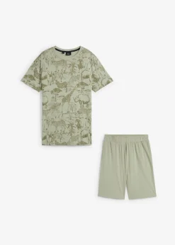 Camiseta y bermudas de algodón orgánico (conjunto de 2 piezas)