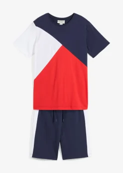 Camiseta y bermudas de chándal (conjunto de 2 piezas) de algodón orgánico puro