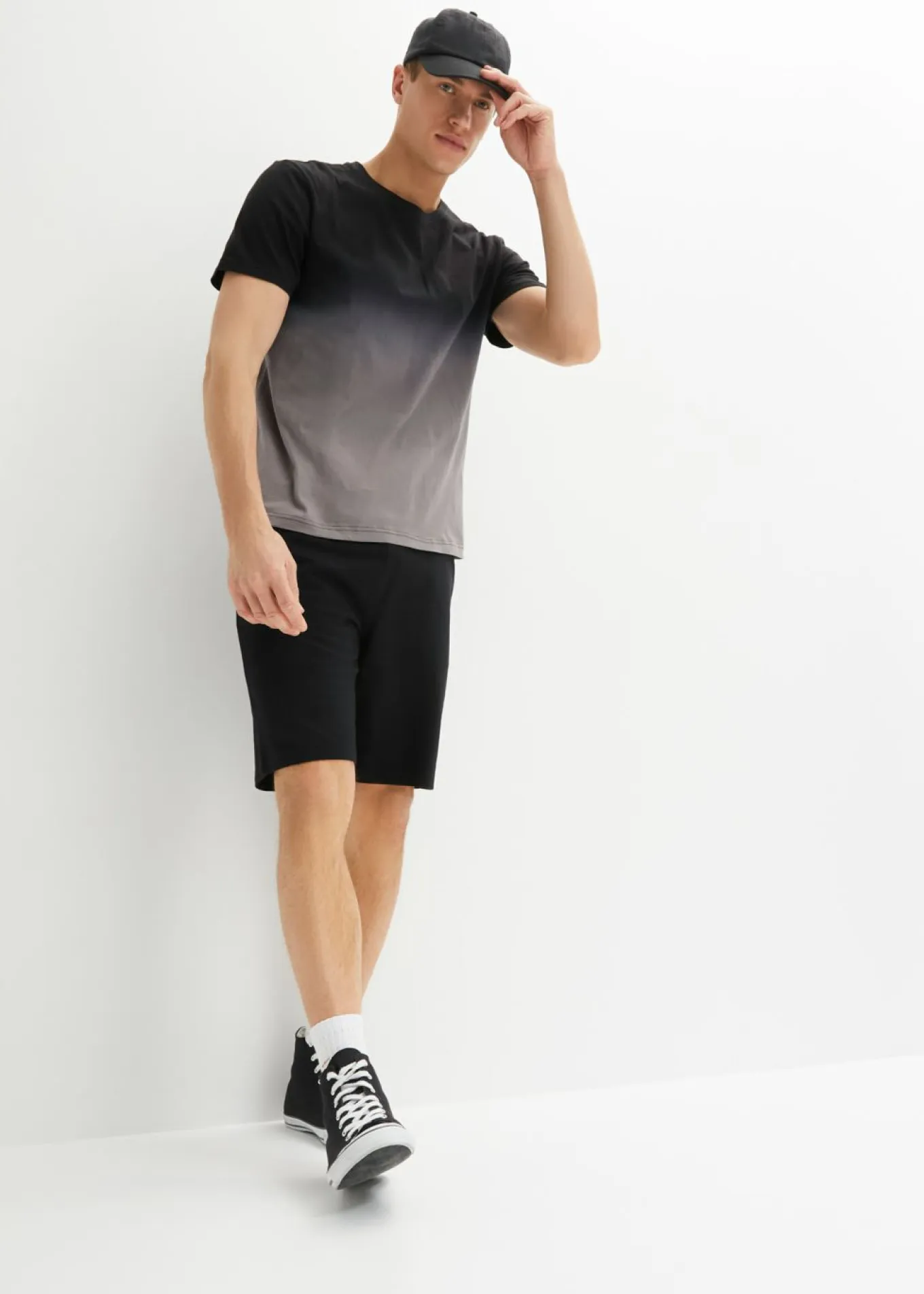 Camiseta y bermudas de chándal (2 piezas) de algodón puro