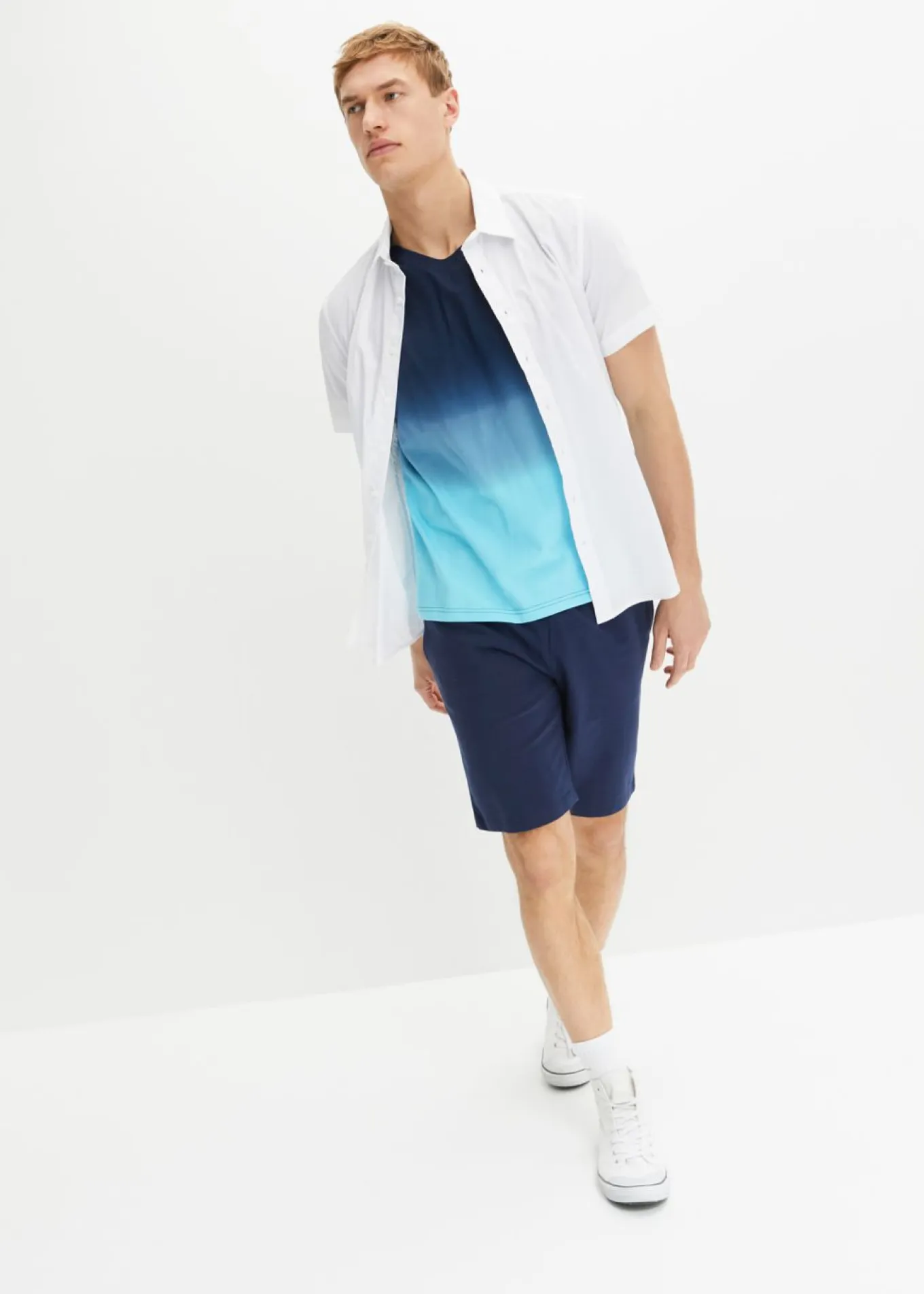 Camiseta y bermudas de chándal (2 piezas) de algodón puro