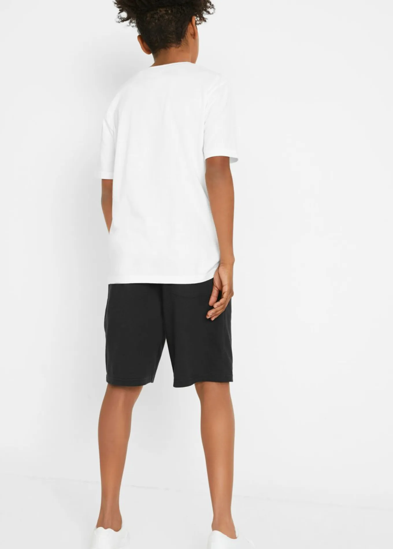 Camiseta y bermudas de punto (2 piezas) de algodón orgánico puro