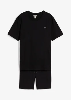 Camiseta y bermudas de punto (conjunto de 2 piezas) de algodón orgánico puro