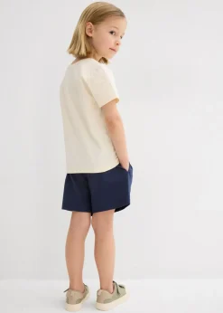Camiseta y pantalón corto de punto (conjunto de 2 piezas) de algodón orgánico