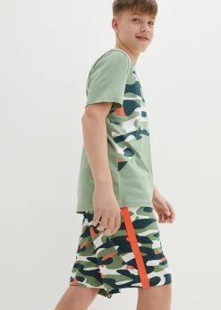 Camiseta y pantalón corto de algodón puro (conjunto de 2 piezas)