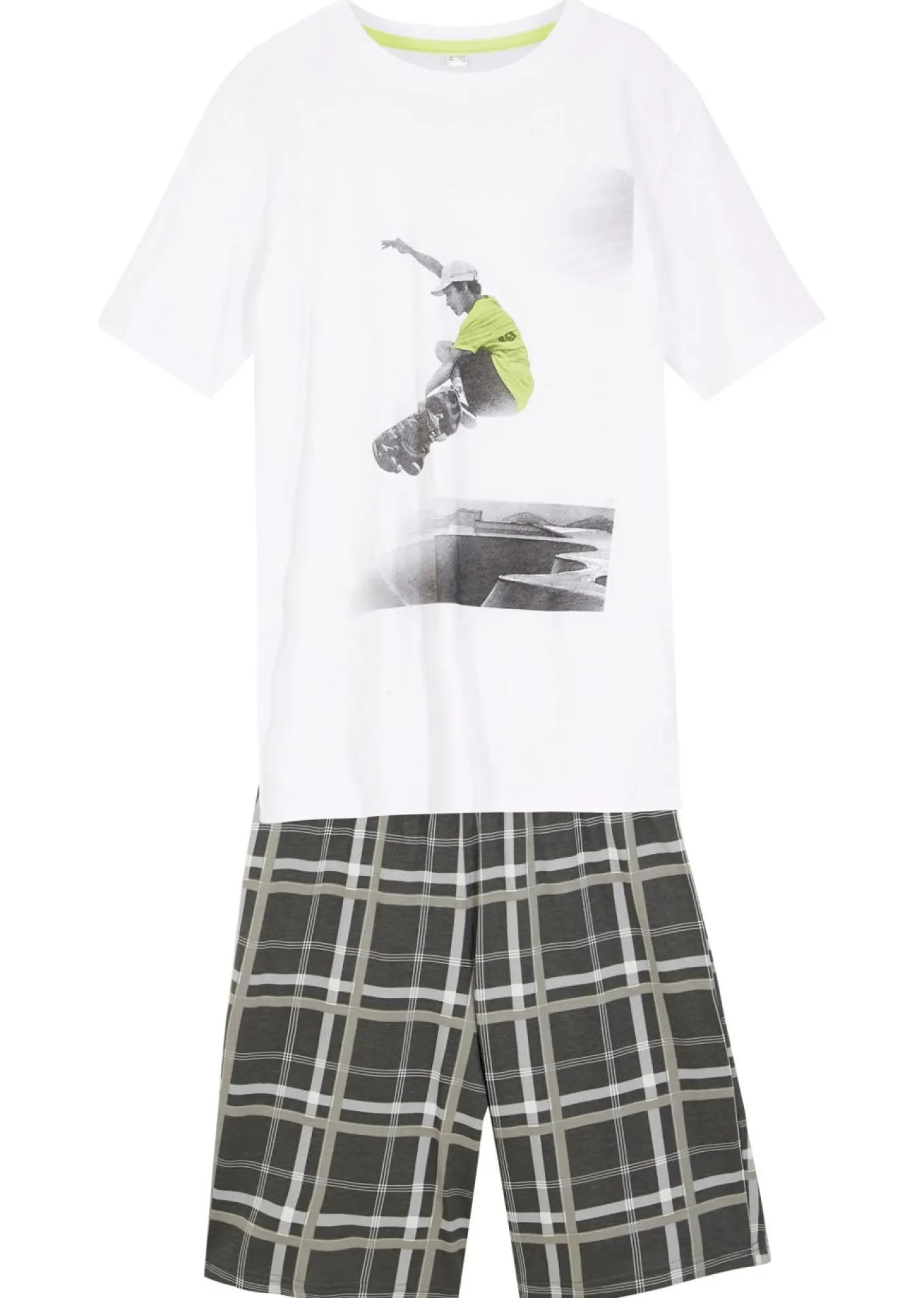 Camiseta y pantalón corto (conjunto de 2 piezas) de algodón orgánico
