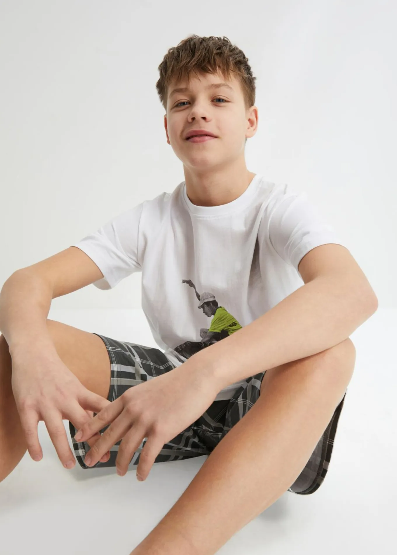 Camiseta y pantalón corto (conjunto de 2 piezas) de algodón orgánico
