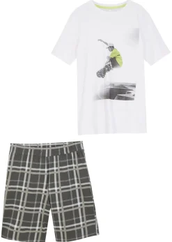 Camiseta y pantalón corto (conjunto de 2 piezas) de algodón orgánico