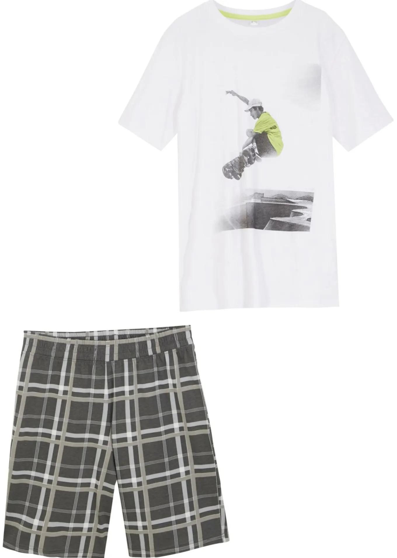 Camiseta y pantalón corto (conjunto de 2 piezas) de algodón orgánico