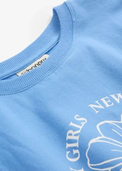 Camiseta y pantalón de punto (2 piezas) de mezcla de algodón elástico
